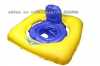 Bezpečné sedátko do vody vyrobeno z odolného materiálu, rozměry jsou 60 x 60 cm. Barva modro-žlutá, vhodné do 18 kg