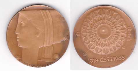  Medaile 50 výročí ČSR 1968 - Mlyná
